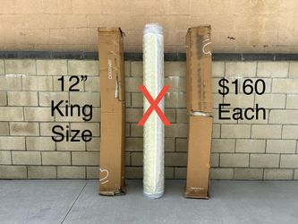 NEW 12" King Size Hybrid Mattress w/Individual Pocket Springs *$160 ea FIRM PRICE, DAMAGE BOX*