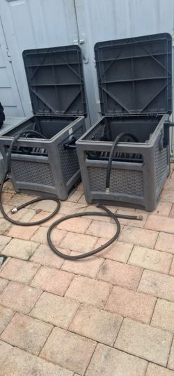 $75 each - quality rubber hose - deluxe suncast box reels