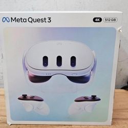 Meta - Quest 3 512GB | Virtual Reality Headset Without Wires — Thirty Percent Sharper Resolution — 2X Graphical Processing - White 