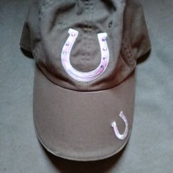 Ball Cap Woman's Brown and Pink