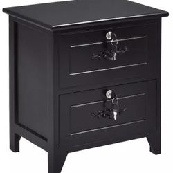 Solid Wood Night Stand with Locking Drawers 1-Pack For Sale $20.00 50%+ OFF Retail $41.99 NEW IN BOX