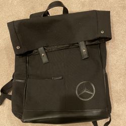 Mercedes Benz Black canvas Laptop Backpack 