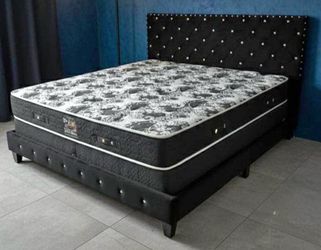 NEW QUEEN AND KING SIZE BED WITH MATTRESS AND BOX FRAME, INCLUDING FREE DELIVERY PAY UPON ARRIVAL