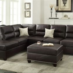 Sectional Sofa with Ottoman