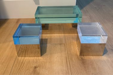 Jonathan Adler Lucite Monaco Box Decorative Boxes Vanity Storage Set