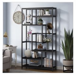 Tribesigns 8-Shelves Staggered Bookshelf