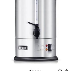 SYBO 120 Cup Commercial Coffee Urn & Hot Beverage Dispenser Stainless Steel Percolate Maker Fast Brew Keeps Warm – Ideal for Tea Water at Events Cater