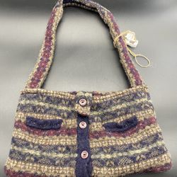 Handmade Wool Sweater Purse Shoulder Bag From Recycled Wool Sweaters