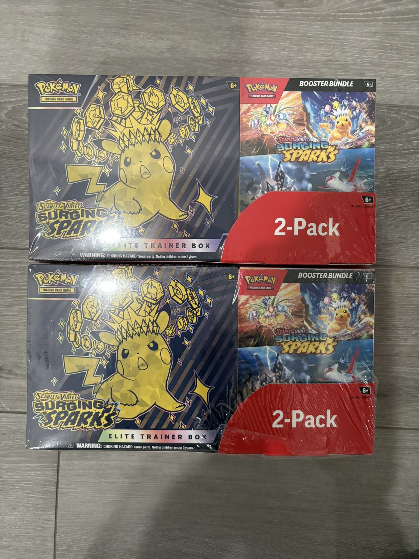 Pokemon Surging Sparks ETB Elite Trainer Box And Booster Bundle