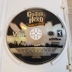 Guitar Hero: World Tour (Nintendo Wii, 2008) Disc only in white hard case