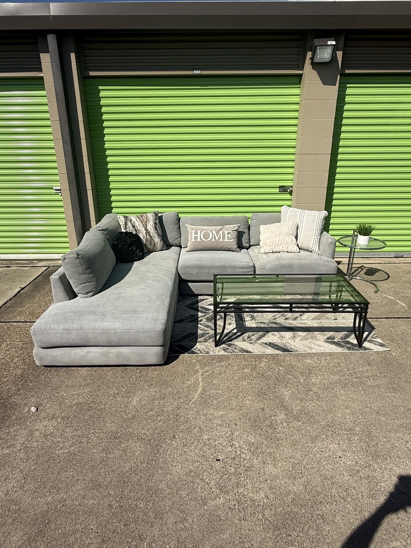 West Elm Sofa Sectional Grey couch $450