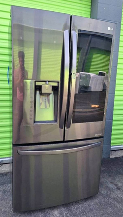 Stainless LG French Door Fridge with Ice Maker