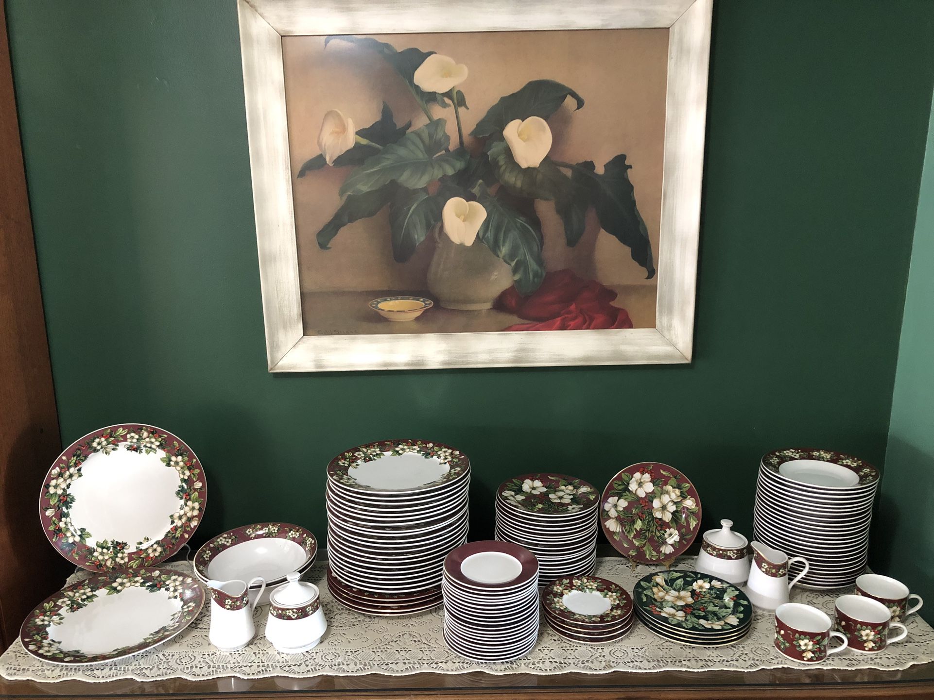 127 Dinnerware Place Setting Pieces…Plates, Bowls, Mugs Etc… Of SPLENDOR Stoneware By Sakura
