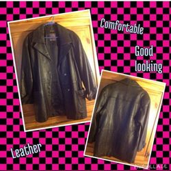 Leather blazer