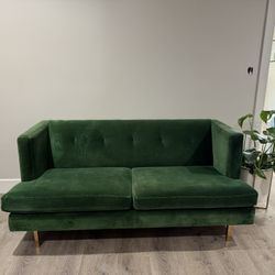 CB2 Avec Apartment Sofa – Emerald Velvet