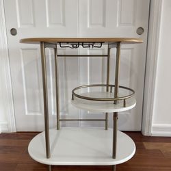 3-tier swivel shelf bar cart (West Elm dupe)