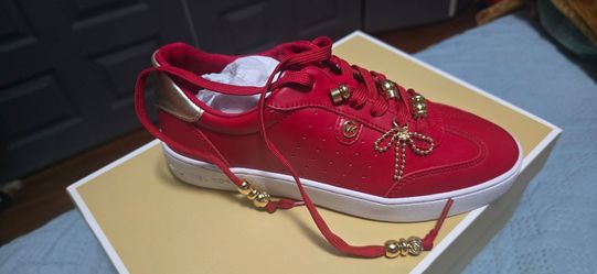 Michael Kors Scotty Embellished Leather Sneakers