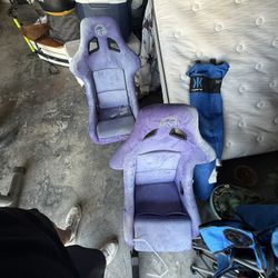 NRG INNOVATIONS PRISMA PURPLE BUCKET RACING SEATS