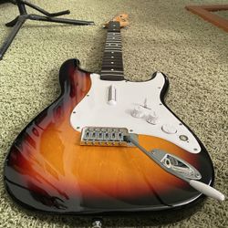 Mad Catz Rock Band Xbox Wooden Fender Stratocaster Xbox 360