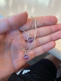 Amethyst hemp necklace