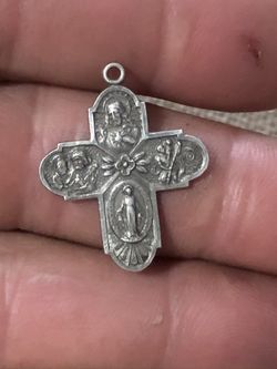 Sterling silver catholic cross