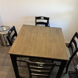 LIKE NEW 2 Tone Counter Height Dining & Bar Stool Set