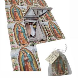 12 x lady Guadalupe COMPACT MIRRORS RECUERDOS De Bautizo Communion Party Favor
