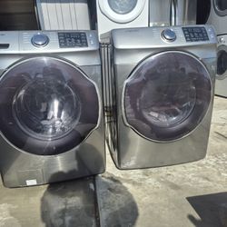 Stainless Samsung Washer And Gas Dryer Set 