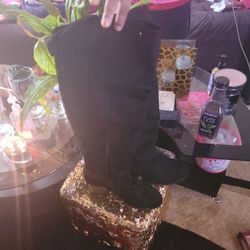 Black Suede Boots 