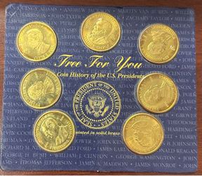 U.S. Presidents Solid Brass Coin Set