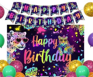 Cheetah/leapord Birthday Decorations