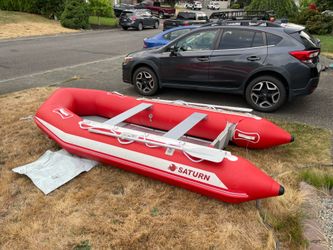 Saturn 12’ inflatable boat w/ 55lb thrust trolling motor