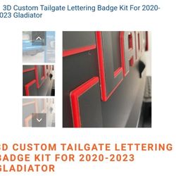 3D Custom Tailgate Lettering Badge Kit For 2020- 2023 Gladiator