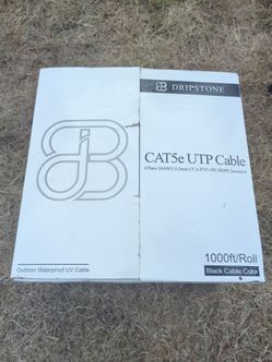 Dripstone CAT5e UTP Cable 1000ft Black