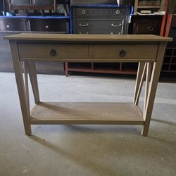 Gray Rustic Hallway / Accent Table with Drawer