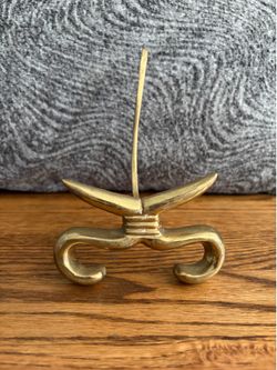 Vintage Brass Asian inspired stand /easel