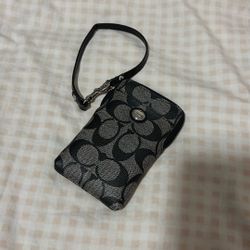 Leather Coach Black Wallet