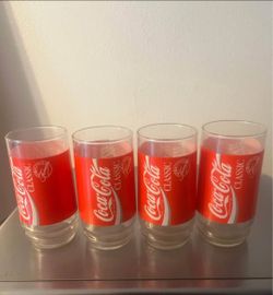 Coca-Cola Classic Drinking Glasses Set of 4