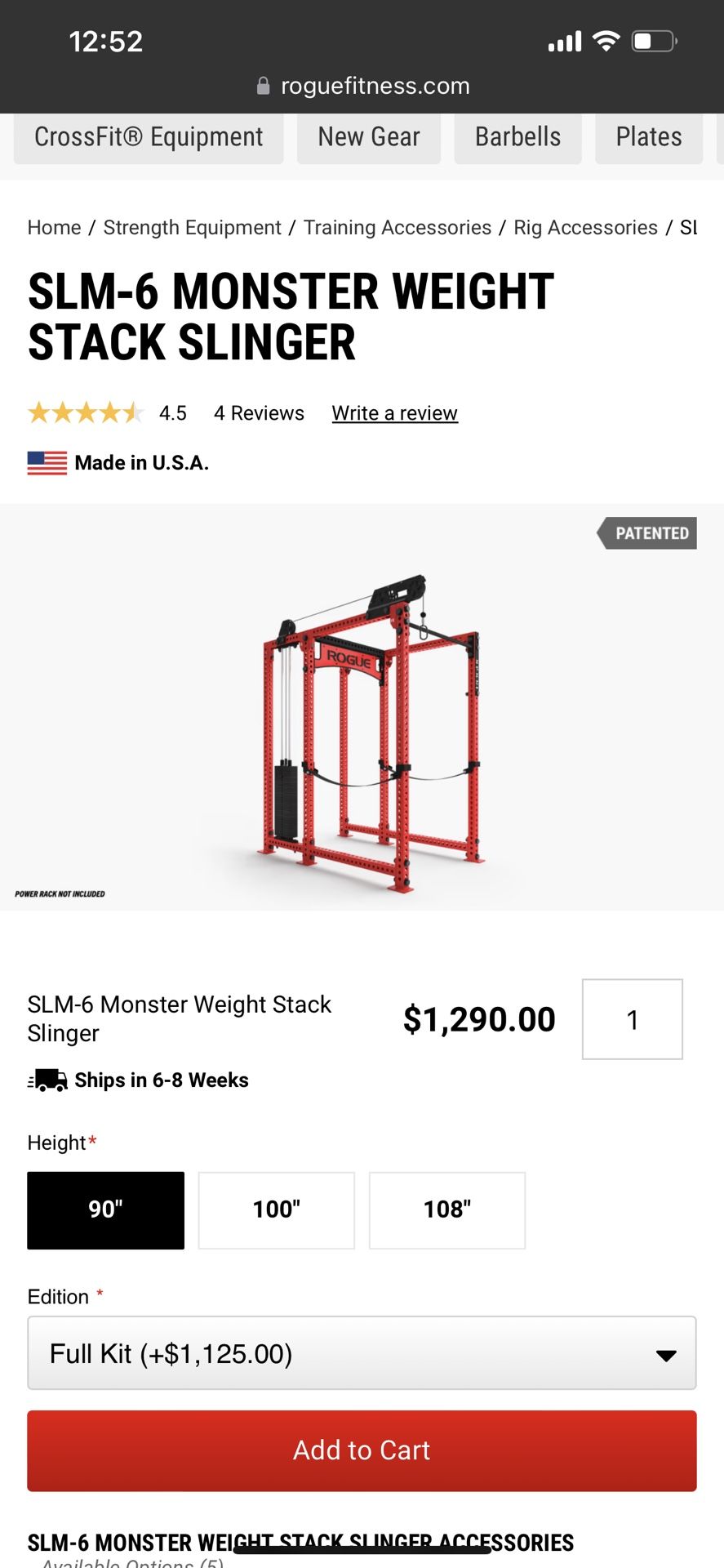 Rogue Fitness SLM - 6 Monster Weight Stack Slinger