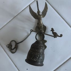Antique Vintage Gothic Brass Wall/Door Bell