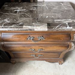 Beautiful Marble Top Nightstand 