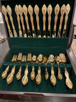 Gold-Plated Cutlery Set 12