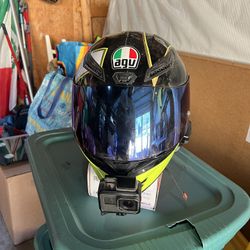 Motorcycle Helmet And Sena Headset