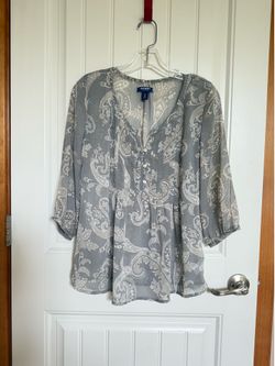 Old Navy Paisley Sheer Blouse
