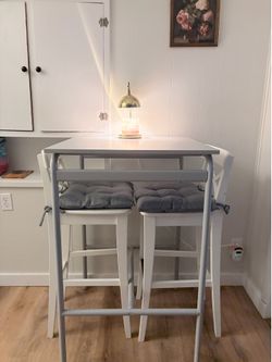 IKEA SANDSBERG Bar Table and INGOLF Bar Stools Set
