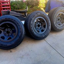 Rims Tires Fits 6 Lug Chevy GMC Toyota Nissan 
