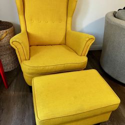 IKEA Strandmon Armchair and Ottoman