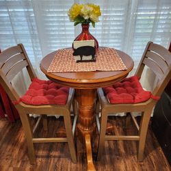 High Table And Two Chairs 