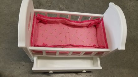 American Girl Bitty Baby Bed w Pull Out Drawer Storage $75