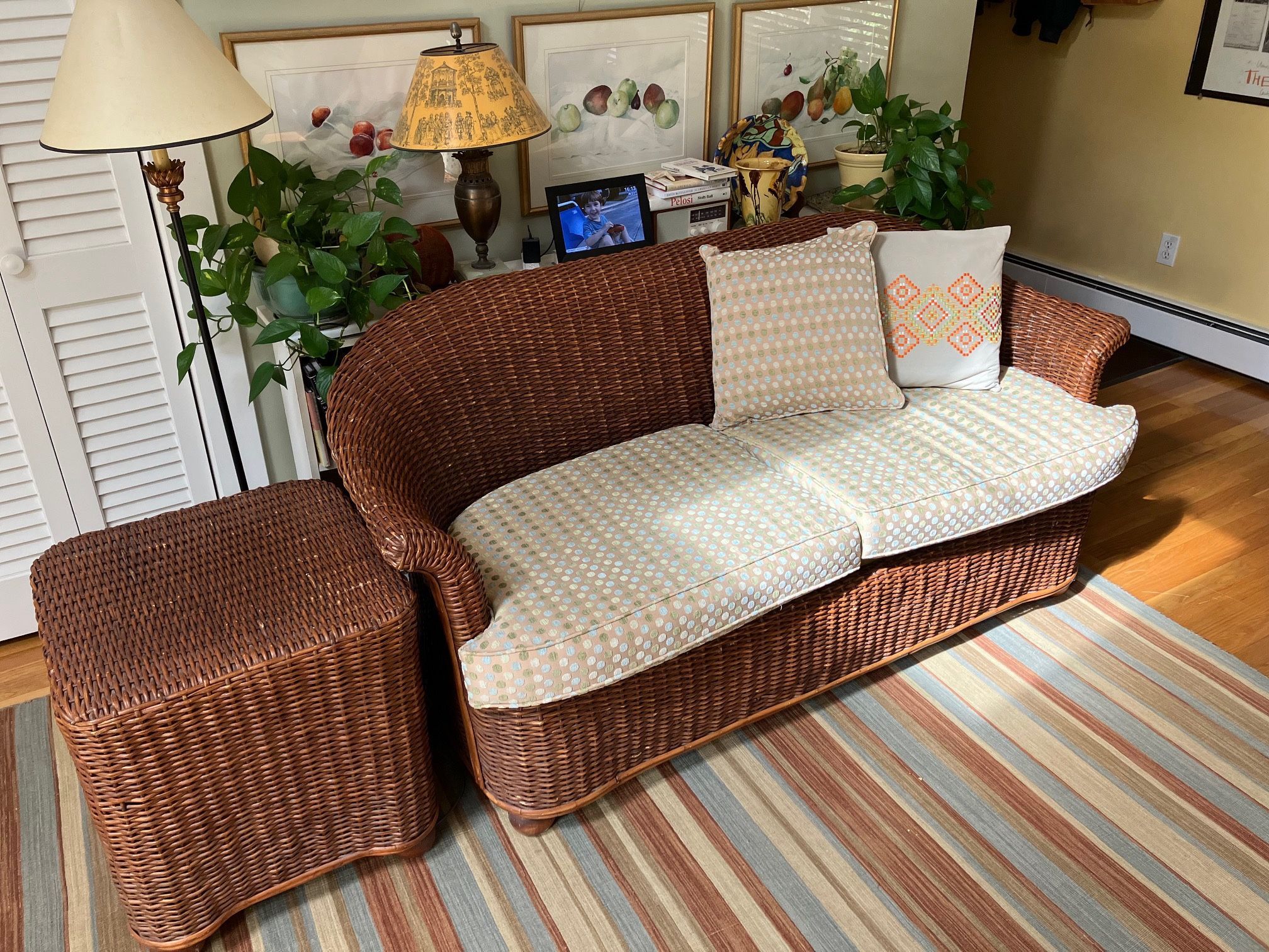 2 Chairs, Ottoman & Loveseat Palecek